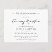 Calligraphie Soirée Mariage Réception Invitation (Devant)