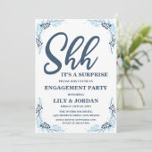 Calligraphie Surprise Engagement Party Invitation (Debout devant)