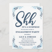 Calligraphie Surprise Engagement Party Invitation (Devant / Derrière)