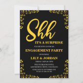 Calligraphie Surprise Engagement Party Invitation (Devant)