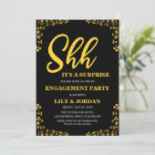 Calligraphie Surprise Engagement Party Invitation (Debout devant)