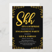 Calligraphie Surprise Engagement Party Invitation (Devant / Derrière)