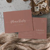 Calligraphie Terracotta Menu Choix RSVP