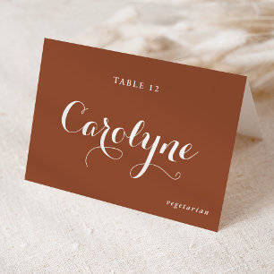 Calligraphie Terracotta Repas Choix Carte Place