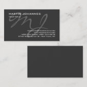 Calligraphie unique carte de visite professionnel (Devant / Derrière)