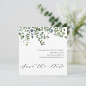 Calligraphie Végétal Eucalyptus Save the Date (Debout devant)