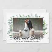 Calligraphie Verdure Pine Love Merci Mariage (Devant)