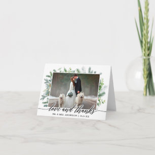 Calligraphie Verdure Pine Love Merci Mariage Note