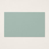 Calligraphie verte Nom du bébé Carte de suggestion (Dos)