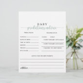 Calligraphie verte Prédictions pour bébés Cartes d (Debout devant)