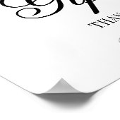 Calligraphie & Vin Mariage Cartes & Cadeaux Poster (Coin)