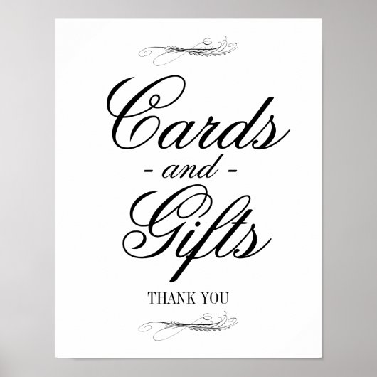Calligraphie & Vin Mariage Cartes & Cadeaux Poster (Devant)