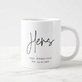 Calligraphie Whimsical Hers Gift Mug (Droite)