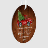 Calligraphie Wood M. Mme Christmas Red Truck (devant)