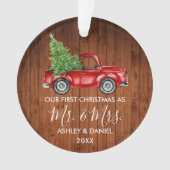 Calligraphie Wood M. Mme Christmas Red Truck (devant)