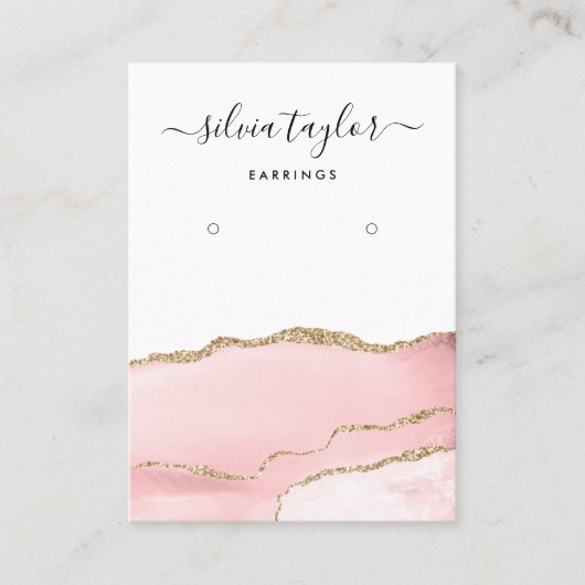 CalligraphieBlush rose Girly Elevage carte d'affic (Devant)