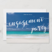 Calligraphy Beach Engagement Party Invitation (Devant)