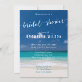 Calligraphy Beach Invitations de douche nuptiale (Devant)