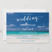 Calligraphy Beach Wedding Invitations (Dos)