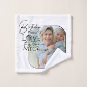 Calligraphy Custom Photo Birthday For  Niece (Gant de toilette)
