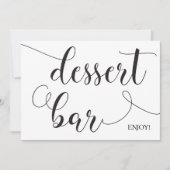 Calligraphy Dessert Bar Huwelijkskaart Kaart (Voorkant)