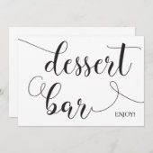 Calligraphy Dessert Bar Huwelijkskaart Kaart (Voorkant / Achterkant)