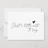 Calligraphy Formal Baby Announcement Card Bedankkaart (Voorkant)
