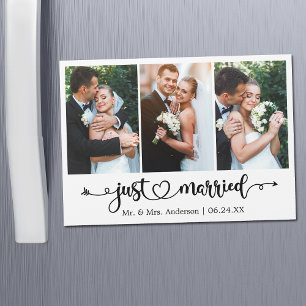 Calligraphy Hart Net Getrouwd 3 Foto Magneetkaart