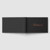 Calligraphy Last Name Dark Gray Wedding Gastenboek (Volledig)