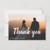 calligraphy lettering wedding photo bedankkaart (Voorkant)