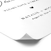 Calligraphy Liefde Is Zoet Dessert Tafel Bar Bord Poster (Hoek)