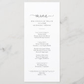 Calligraphy Love Fancy Script Dinner Menu (Devant)