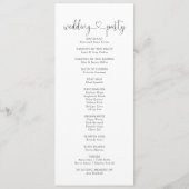 Calligraphy Love Fancy Script Wedding Programme (Dos)