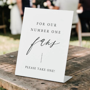 Calligraphy Pak een Fan Trouw Waaiers Teken Reclamebord Met Voetstuk