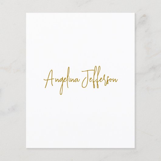 Calligraphy Professional Elegant Gold Color Flyer (Voorkant)