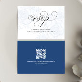 Calligraphy QR Code Wedding RSVP Response Card Kaartje