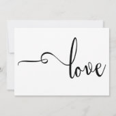 Calligraphy Save the Date Elegant Zwart op Wit (Achterkant)