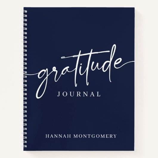 Calligraphy Script Modern Gratitude Journal (Devant)