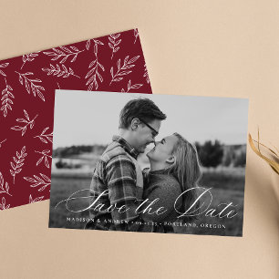 Calligraphy Script Photo Save the Date