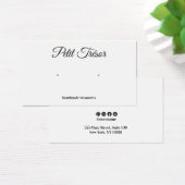 Calligraphy Script Plain White Earring Display (Bureau)