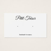 Calligraphy Script Plain White Earring Display (Devant)