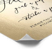 Calligraphy Script Selfie Station Trouwkaart Bord Poster (Hoek)