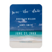 Calligraphy strand huwelijksaankondiging Save The  Magneet (Verticaal)