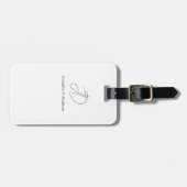 Calligraphy trendy classical monogram bagagelabel (Voorkant horizontaal)
