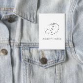 Calligraphy trendy classical monogram  button (Insitu)