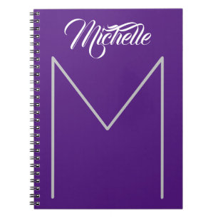 Calligraphy Vet Monogram Naam Modern Minimalistisc Notitieboek