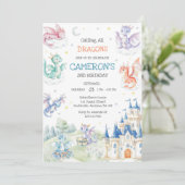 Calling All Dragons Birthday Invitation (Debout devant)