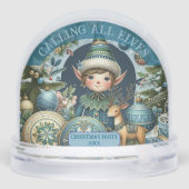 Calling All Elves Snowflakes Hail Christmas Party (Arrière)