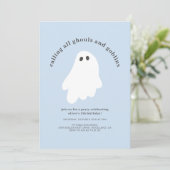 Calling All Ghouls and Goblins Birthday Invitation (Debout devant)
