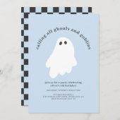 Calling All Ghouls and Goblins Birthday Invitation (Devant / Derrière)